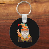 Funny Hipe Gnome Peace Sign Gnomes Lovers Men Wome Sleutelhanger (Voorkant)