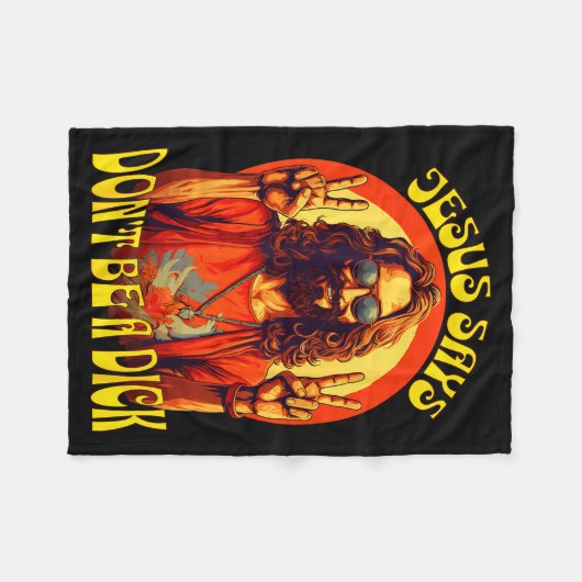 Funny Hipe Jesus Don't Be A Fleece Deken (Voorkant (Horizontaal))