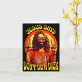 Funny Hipe Jesus Don't Be A  Kaart (Gele Bloem)