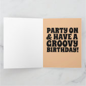 FUNNY HIPPIE BIG BIRTHDAY CARDS KAART (Binnen)