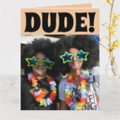 FUNNY HIPPIE BIG BIRTHDAY CARDS KAART (Gele Bloem)