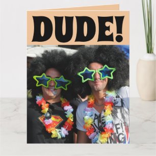 FUNNY HIPPIE BIG BIRTHDAY CARDS KAART