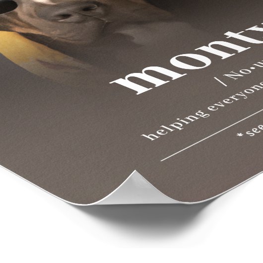 Funny Hippie Dog Portrait - voeg uw hond zijn naam Poster (Hoek)