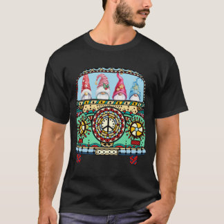 Funny hippie gnomes drijft vredeskampeerwagen t-shirt