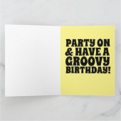 FUNNY HIPPIE GROTE BIRTHDAY KAART VOOR HEM (Binnen)