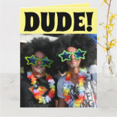 FUNNY HIPPIE GROTE BIRTHDAY KAART VOOR HEM (Gele Bloem)