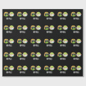 Funny Hippie Peas Pun Dark BG Cadeaupapier (Vlak)