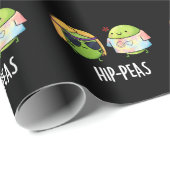 Funny Hippie Peas Pun Dark BG Cadeaupapier (Rol Hoek)