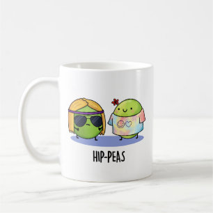 Funny Hippie Peas Pun Koffiemok