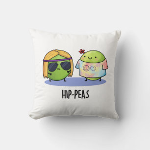 Funny Hippie Peas Pun Kussen