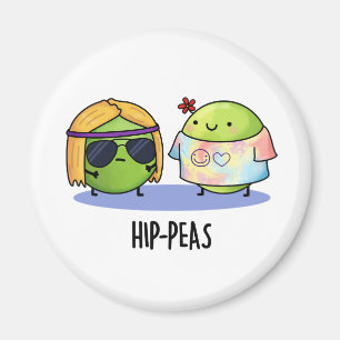 Funny Hippie Peas Pun Magneet