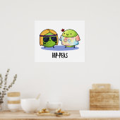 Funny Hippie Peas Pun Poster (Keuken)