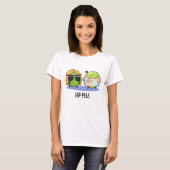 Funny Hippie Peas Pun T-shirt (Voorkant volledig)