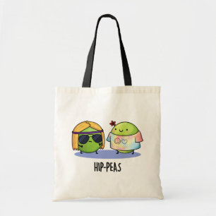 Funny Hippie Peas Pun Tote Bag