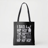 Funny Hippity Hop Easter Canvas tas (Voorkant)