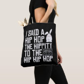 Funny Hippity Hop Easter Canvas tas (Dichtbij)