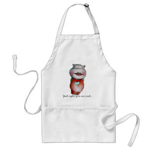 Funny Hippo Apron Standaard Schort
