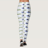 Funny hippo birdie twee ooien leggings (Achterkant)