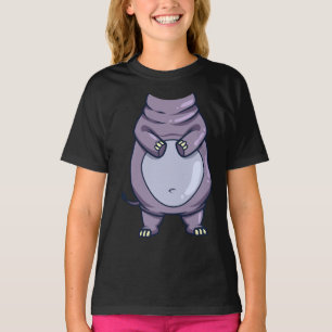 Funny Hippo Body Headless Halloween Mammal Costuum T-shirt