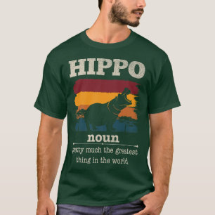 Funny Hippo Definition Cool Hippo Animals Humor Hi T-shirt