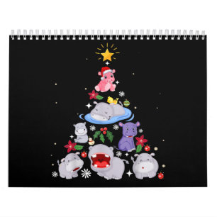 Funny Hippo kerstboom Xmas Hippopotamus Kalender
