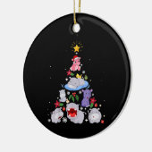 Funny Hippo kerstboom | Xmas Hippopotamus Keramisch Ornament (Links)