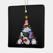 Funny Hippo kerstboom | Xmas Hippopotamus Keramisch Ornament (Links)