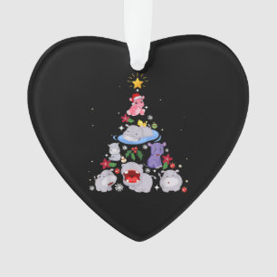 Funny Hippo kerstboom Xmas Hippopotamus Ornament