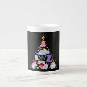 Funny Hippo kerstboom Xmas Hippopotamus Porselein Kop