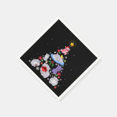 Funny Hippo kerstboom | Xmas Hippopotamus Servet (Hoek)