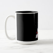 Funny Hippo kerstboom | Xmas Hippopotamus Tweekleurige Koffiemok (Links)