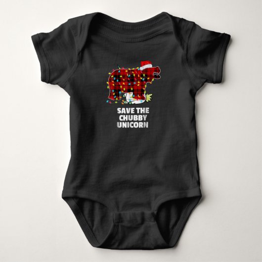 Funny Hippo-kerstlichtfamilie Romper (Voorkant)