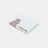 Funny Hippo Persoonlijke naam Post-it® Notes (Schuin)