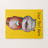 Funny Hippo Puzzle Legpuzzel (Horizontaal)