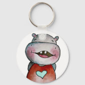 Funny Hippo Sleutelhanger (Voorkant)