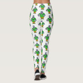 Funny hippo soccer player cartoon leggings (Achterkant)