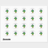 Funny hippo soccer player cartoon ronde sticker (Vel)