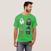 Funny Hippo Spooky Ghost Boo Horror Pumpkin Hippo T-shirt (Voorkant volledig)