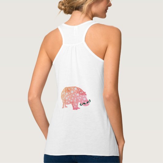 Funny Hippopotamus Tanktop voor dames (Achterkant)