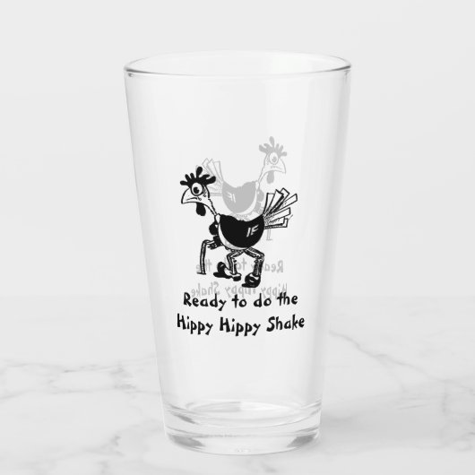 Funny Hippy Hippy Shake Glas (Achterkant)