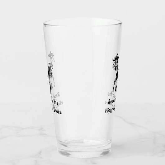 Funny Hippy Hippy Shake Glas (Links)