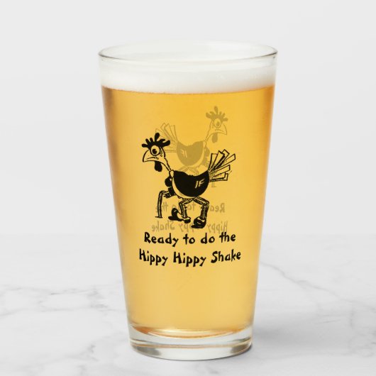 Funny Hippy Hippy Shake Glas (Voorkant gevuld)