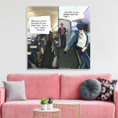 Funny Hipster Airline Pilot Canvas Print (Insitu (Woonkamer))