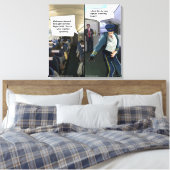 Funny Hipster Airline Pilot Canvas Print (Insitu (Slaapkamer))
