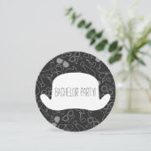 Funny Hipster Bachelor Party Invitation Kaart (Staand voorkant)