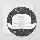 Funny Hipster Bachelor Party Invitation Kaart (Achterkant)