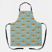 Funny Hipster Corgi Pattern Schort (Voorkant)