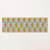 Funny Hipster Corgi Pattern Yogamat (Achterkant (horizontaal))