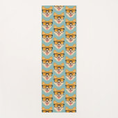 Funny Hipster Corgi Pattern Yogamat (Voorkant)