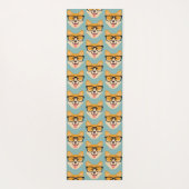 Funny Hipster Corgi Pattern Yogamat (Achterkant)